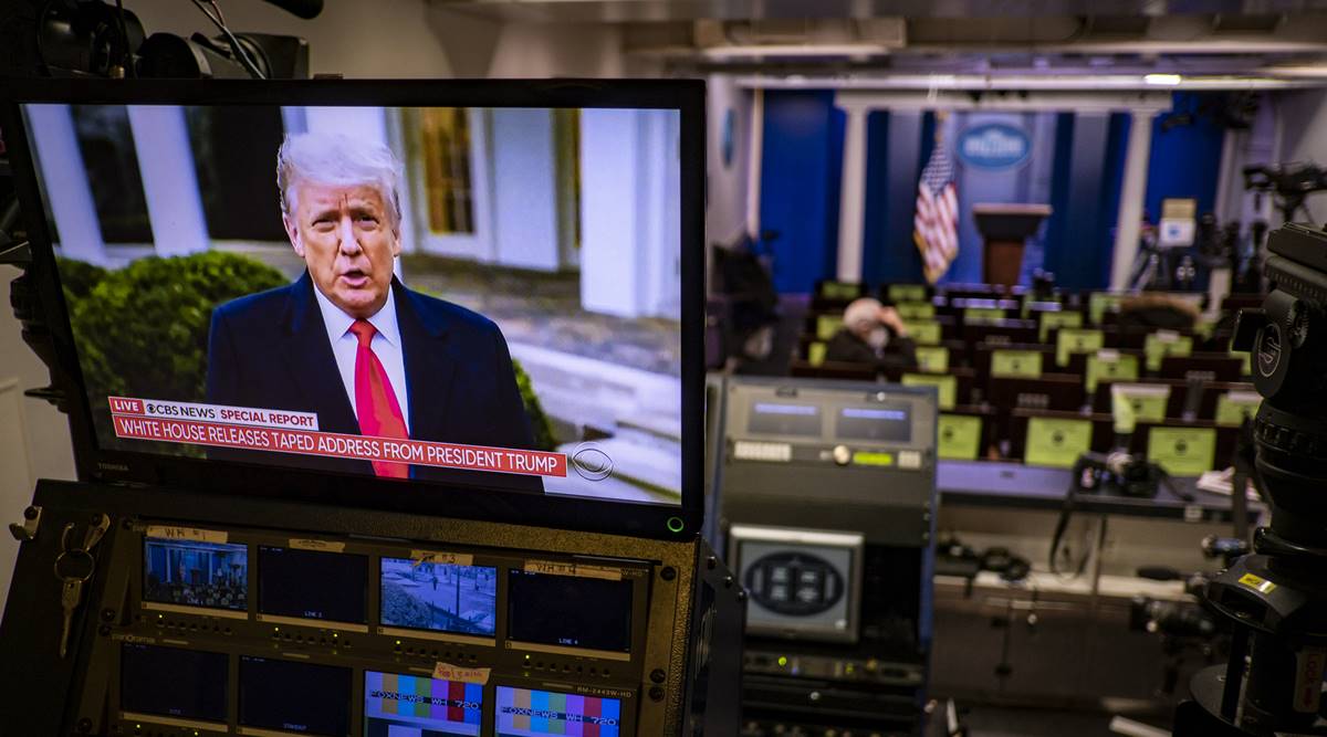 Trump impeachment trial, Donald Trump, US democrats, Joe biden, US senate, world news, Indian express