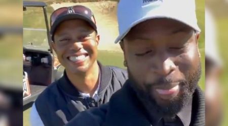 Miami Heat legend Dwyane Wade was with Tiger Woods
