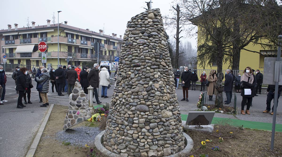 Covid-19 pandemic, Memorials to the pandemic, Codogno, Milan, Covid-19 memorial, world news, Indian express