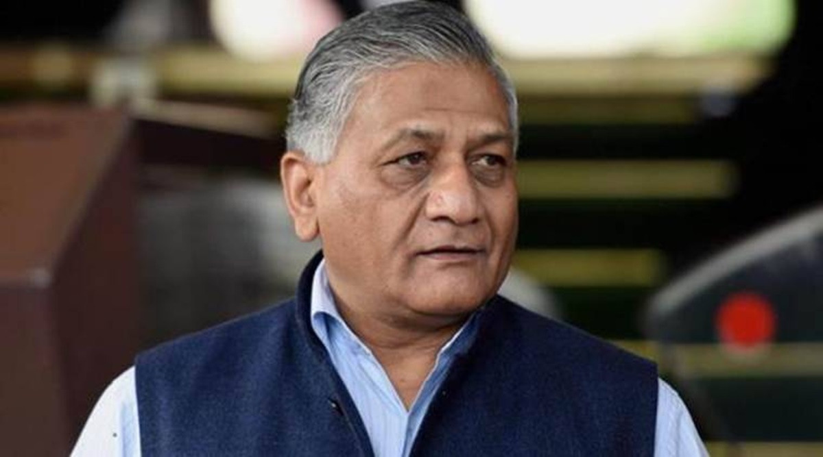 V K Singh on LAC, Line of Actual Control, Indian Chinese standoff, LAC standoff, Congress, Indian express news
