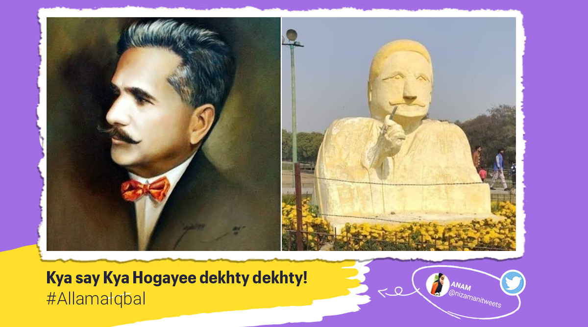 Badly made' statue of poet Iqbal in Lahore draws ire of netizens ...