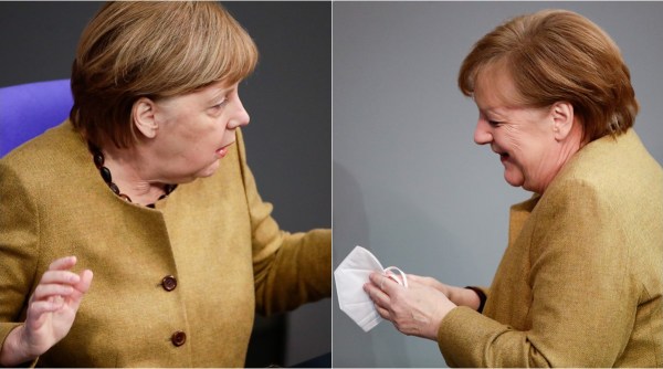 angela merkel forget mask, angela merkel panics forgetting mask, angela merkel forget mask parliament, viral videos, indian express, world news