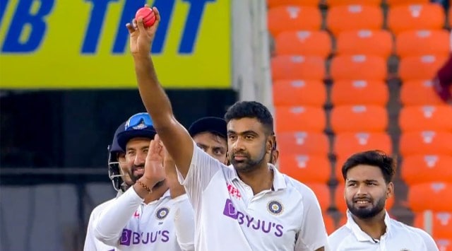 R Ashwin reacts on completing 400 Test wickets, on the second day of the 3rd cricket test match between India and England (Source: PTI)