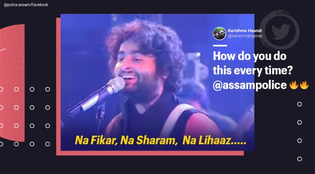 assam police, arijit singh, arijit singh song, assam police funny post, assam police arjit singh song memes, police funny memes, indian express