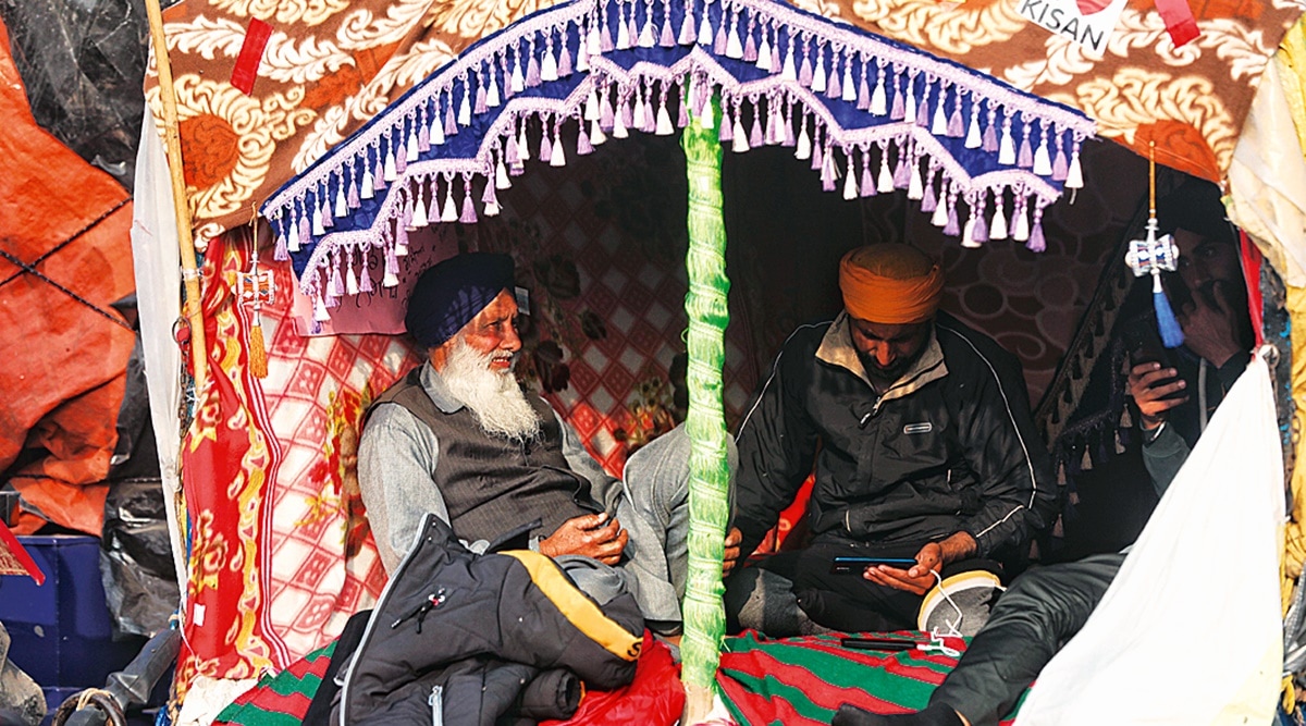 Farmers protest, Singhu border, Farm laws, Farmer union, delhi news, Indian express news