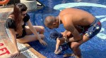 natasa Stankovic, family goals, hardik pandya, hardik pandya pool side, agatsya, chennai pool pics hardik, indianexpress.com, first time swimming pool,