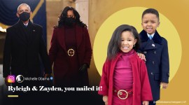 Michelle Obama, barack obama, obama inauguration look, biden inauguration obama look, kids recreate obama inauguration look, 4 year olds recreate obama inauguration look, viral news, indian express