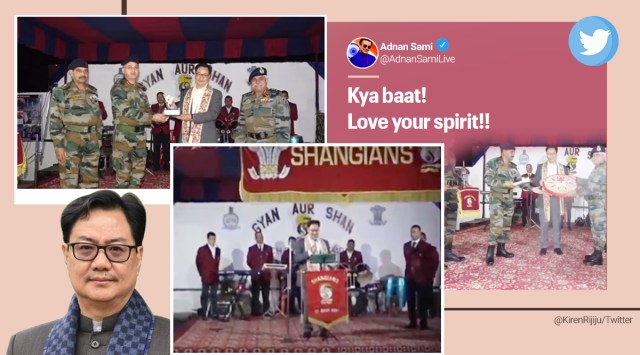 kiren rijiju, kiren rijiju singing, kiren rijiju sing for army, kiren rijiju sing for jawan, dhund song, viral videos, indian express