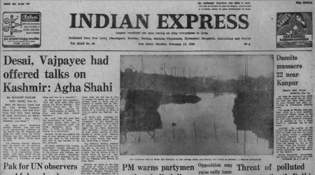 Atal Bihari Vajpayee, Morarji Desai, talks with Pakistan, Kashmir issue, Forty Years Ago, Indian express news