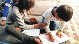 Ghazipur protest site, pathshala for children, pathshala for ragpickers, Farmers protest site, farm laws, Indian express news