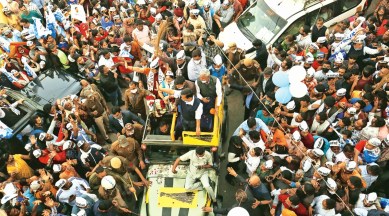 MCD bypolls, Arvind Kejriwal roadshow, Delhi CM, Delhi news, Indian express news