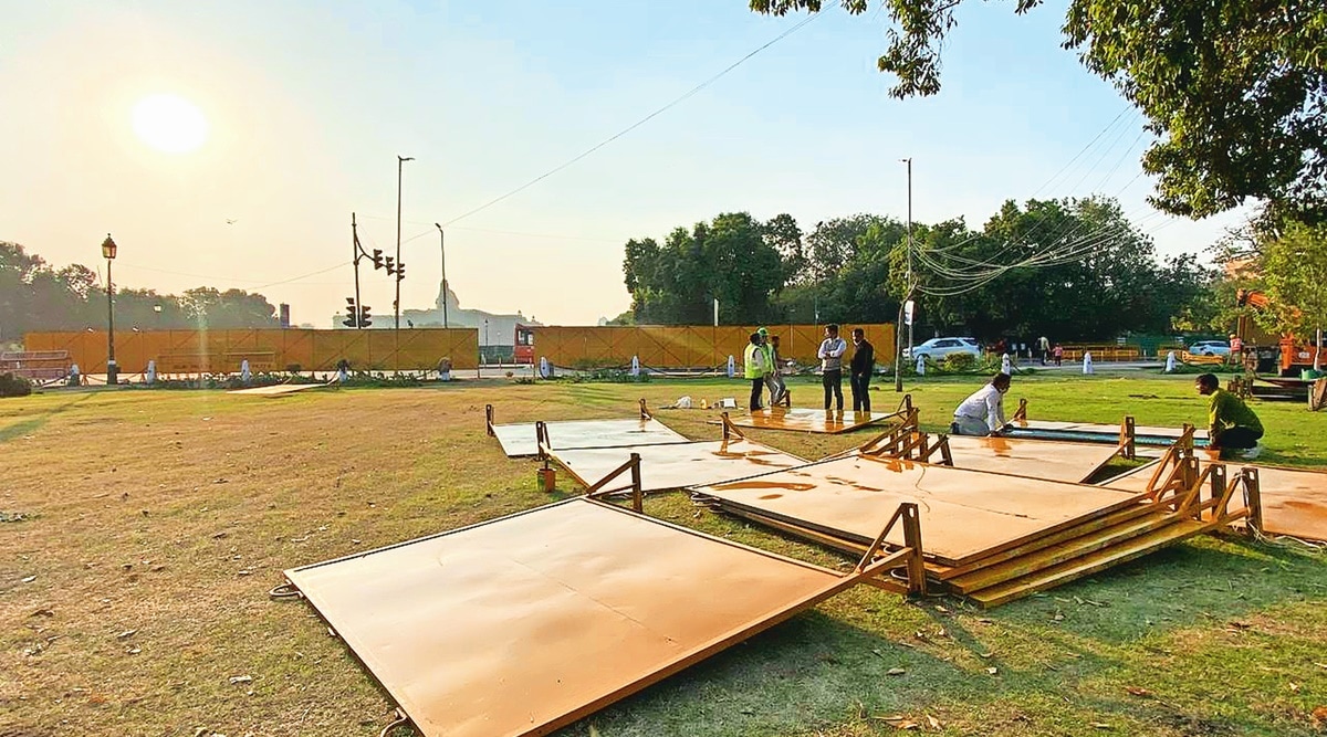 Central Vista revamp, Central Vista construction, CPWD, new parliament building, Delhi news, Indian express news