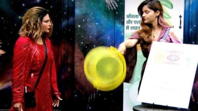 rakhi sawant rubina dilaik fight