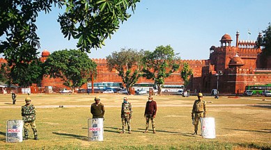 farmers protest, chakka jam, farmers chakka jam, red fort, red fort security, indian express news