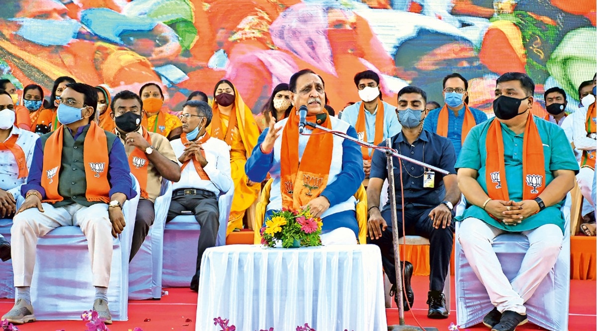 Gujarat Local Body polls, Gujarat BJP local body polls win, Vijay Rupani, Gujarat news, indian express news