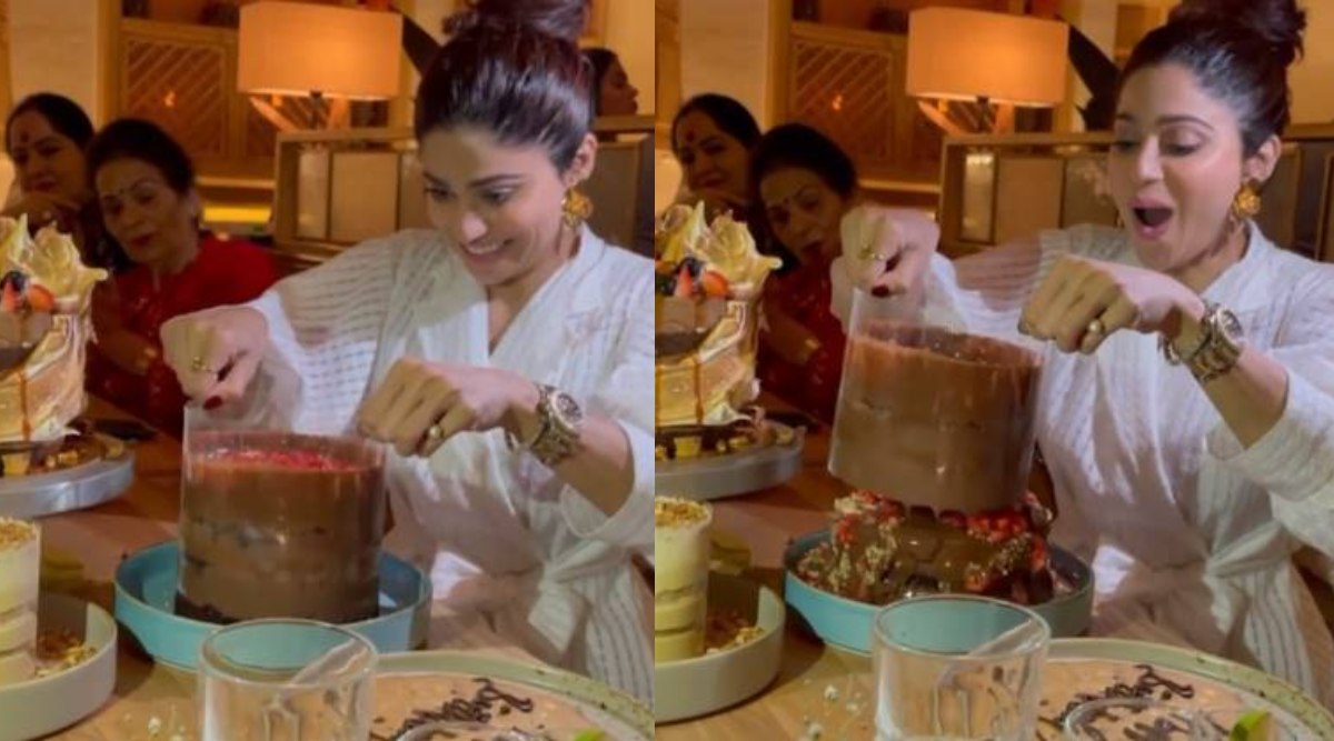 Shilpa Shetty treats Shamita to latest viral cake trend on her ...