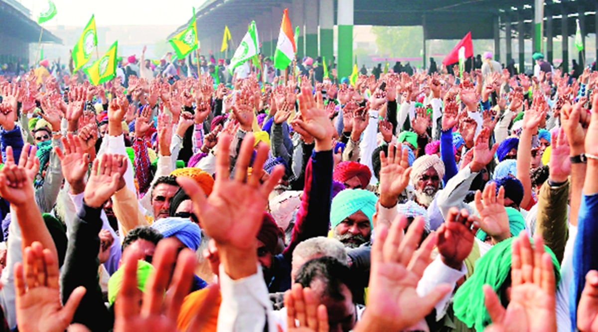 farm bills, farmers protest, Darshan Pal Singh, Samyukta Kisan Morcha, Samyukta Kisan Morcha mahapanchyat, indian express news