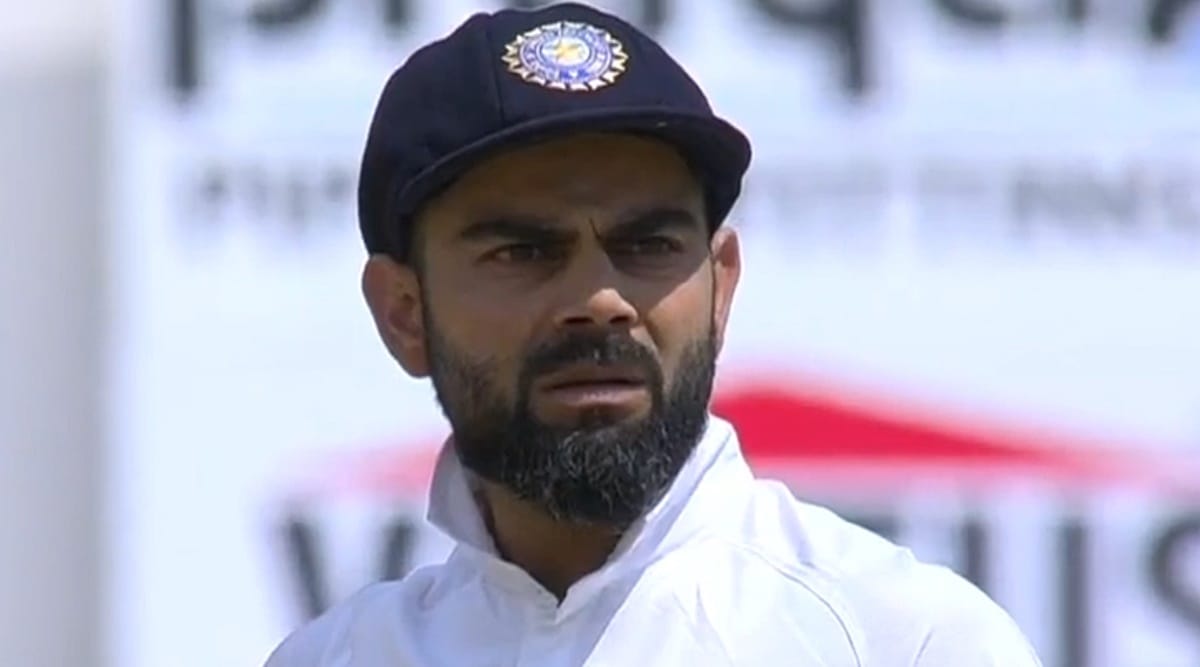 Virat Kohli fell without scoring on Day 1. (Screengrab)