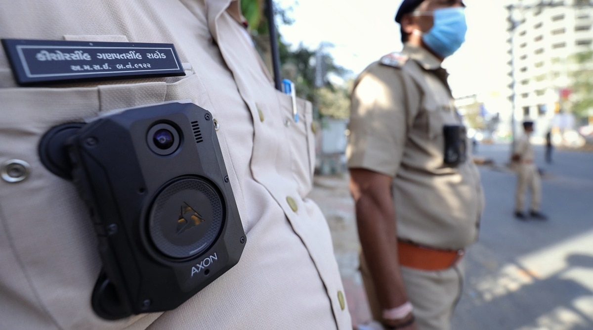 Gujarat Police, Ahmedabad news, Pradipsinh Jadeja, Ashish Bhatia, body cameras, Gujarat Police body cameras, Ahmedabad police body cameras, indian express