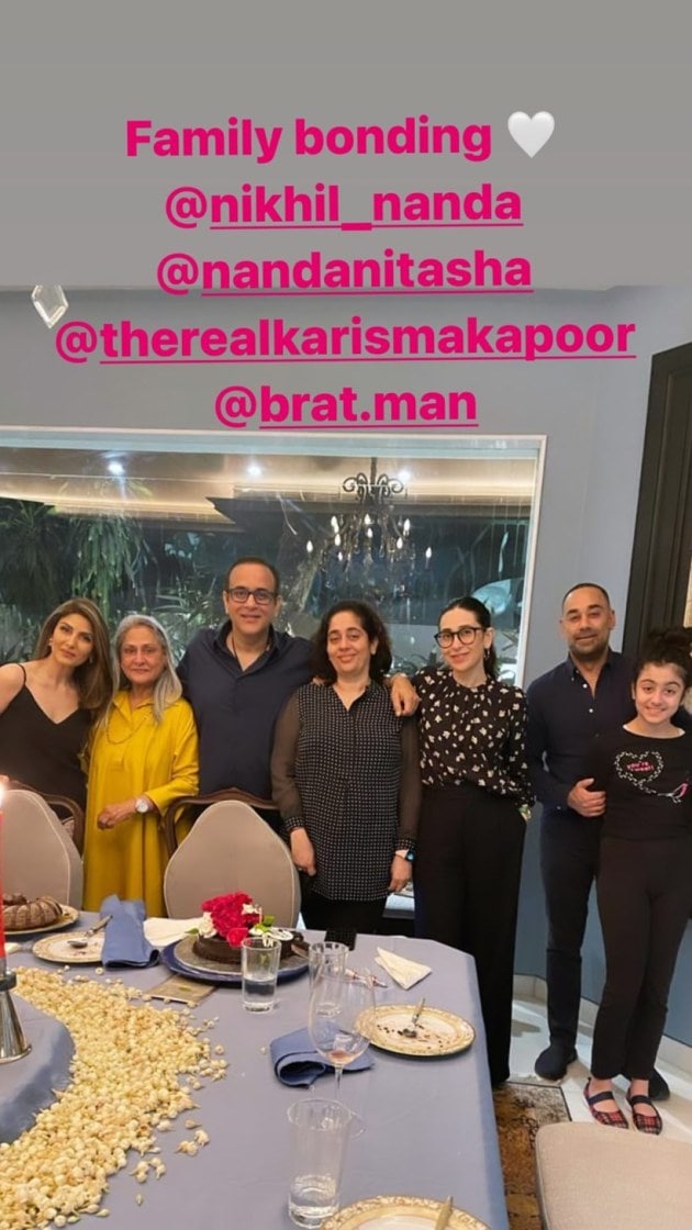 Jaya Bachchan, Karisma Kapoor, Riddhima Kapoor Sahni and others at Nikhil Nanda birthday celebrations