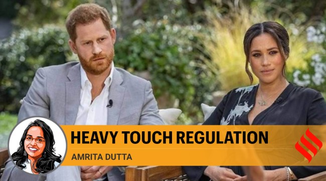 Prince Harry and Meghan, The Duchess of Sussex, in conversation with Oprah Winfrey. (Photo: Instagram/@meghanmarkle_official)