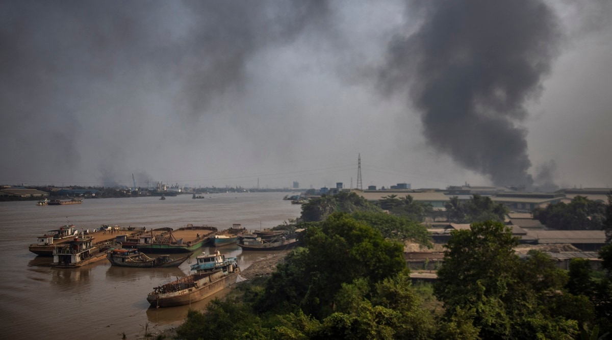 Chinese-run factories in Myanmar, Chinese embassy, Myanmar protest, Beijing news, Myanmar coup, China Myanmar relations, world news, indian express
