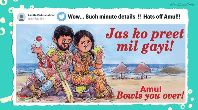 Amul Celebrates Jasprit Bumrah Sanjana Ganesans Wedding With Special Topical Trending News 9251