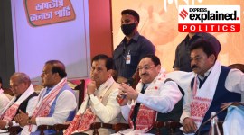Assam, Assam polls, BJP Assam manifesto, Assam manifesto, Assam news, BJP in Assam, Indian Express
