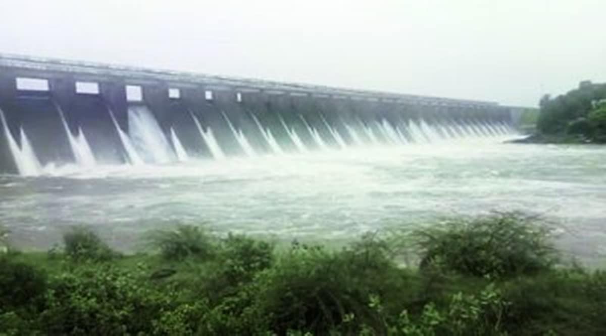 Bhadar dam supplies drinking water to Rajkot city. (Express Photo)