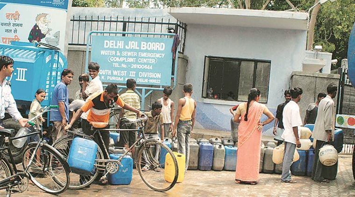 Delhi Jal Board, BJP, Delhi water suppy, Delhi piped water supply, Delhi news, Indian express news