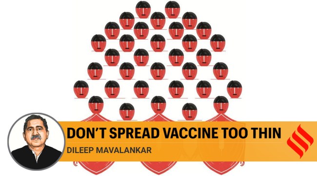 Vaccinating health care workers and COVID warriors is a good strategy initially as it builds confidence. But we must focus on the top 50 districts.(Illustration by C R Sasikumar)