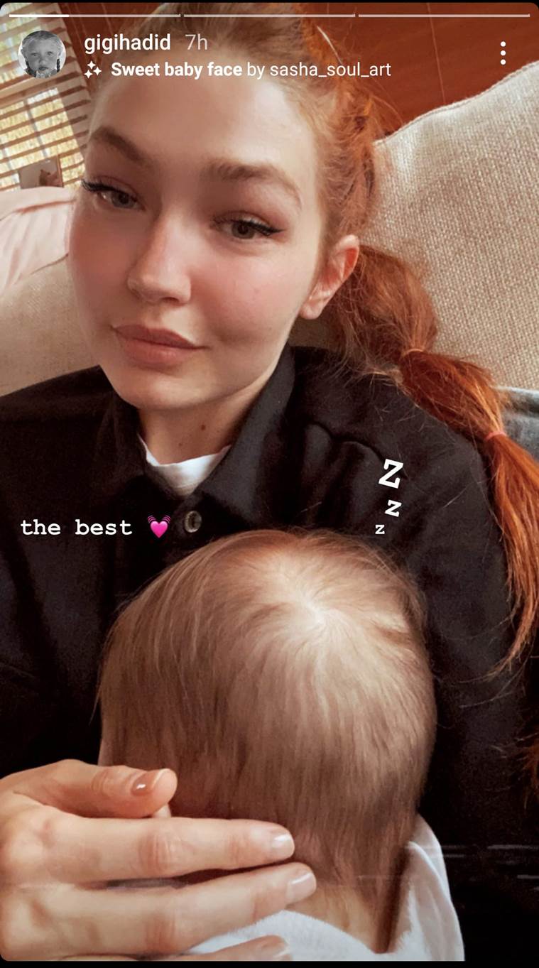 ‘the Best Gigi Hadid Shares Another Nap Time Selfie With Daughter 