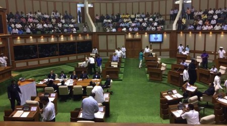 Goa news, Goa govt, Goa assembly, Goa CM Pramod Sawant, Goa Opposition, Kulem-Castle Rock railway track, Central Empowerment Committee, Indian express