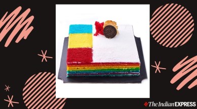 rainbow cake, easy recipe rainbow cake, how to make rainbow cake at home, holi dessert recipes, rainbow cake holi recipe