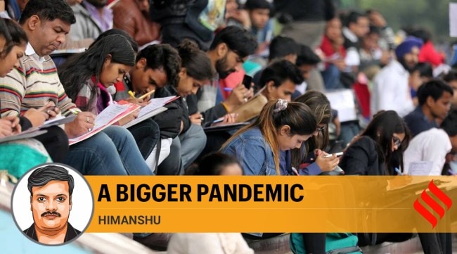 Job seekers at the Delhi Job Mela in 2019 (Express Photo by Tashi Tobgyal)