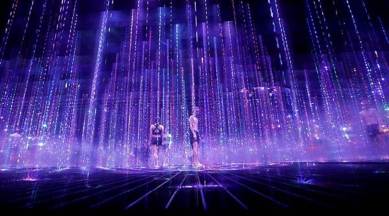 Japan's teamLab, Tokyo-based digital art group, Roppongi district, art, art installations, museum and sauna, indian express news