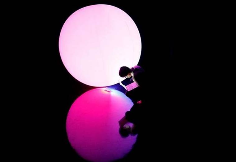 Japan's teamLab, Tokyo-based digital art group, Roppongi district, art, art installations, museum and sauna, indian express news