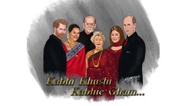 Kabhi Khushi Kabhie Gham, Kabhi Khushi Kabhie Gham royal family mash-up, Kabhi Khushi Kabhie Gham Sanjeet Singh Bhachu, Sanjeet Singh Bhachu Mesmeraki, Mesmeraki artwork, Mesmeraki illustrator, Mesmeraki royal family, Mesmeraki works, who is Mesmeraki, royal rift, British royal family, royal family indian express lifestyle