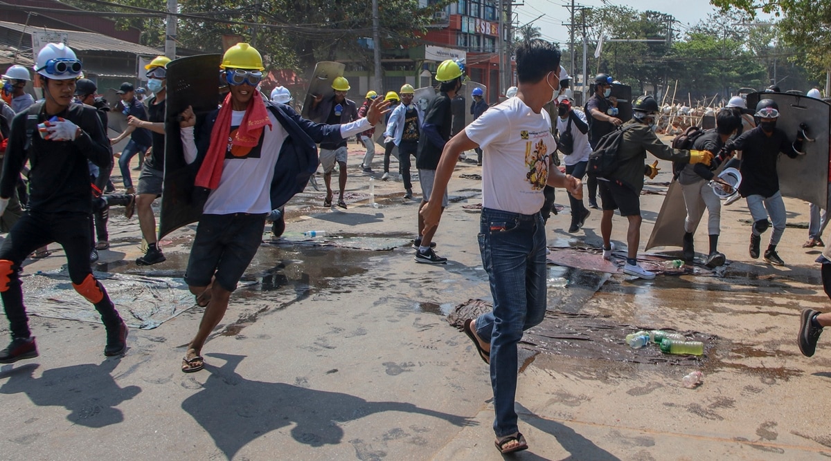 4 Killed As Myanmar Forces Continue Crackdown On Protesters World News The Indian Express