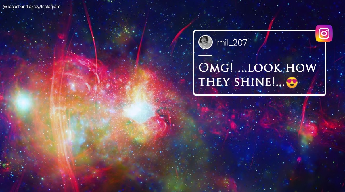 NASA, NASA Instagram, NASA supermassive black hole, supermassive black hole pictures, Milky Way, NASA Chandra X-ray Observatory, Sagittarius A*, NASA images, Trending news, Indian Express news