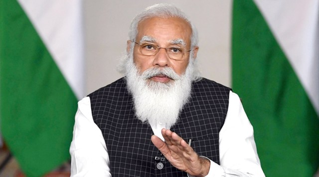 Prime Minister Narendra Modi interacts with the Chief Ministers on COVID-19 situation, through video conferencing, in New Delhi, Wednesday, March 17, 2021. (PTI) 