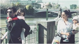 Nawazuddin siddiqui family Nawazuddin Siddiqui with family in Melbourne, 2016