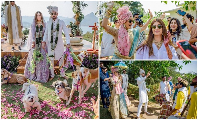Priyaank K Sharma Shaza Morani wedding photos Padmini Kolhapure Shraddha Kapoor