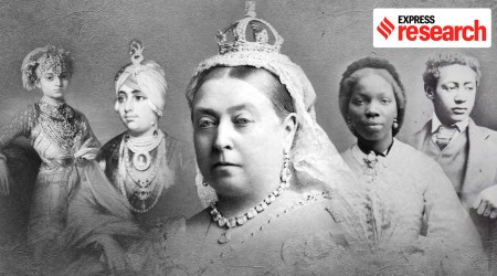 Queen Victoria, Queen Victoria colonial grandchildrean, Meghan Markle, Prince Harry, Princess Gouramma, Duleep Singh, British Royal family, Express Research, Indian express