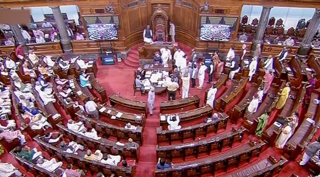 New Delhi: Parliamentarians in the Rajya Sabha during the Budget Session of Parliament. (RSTV/PTI)