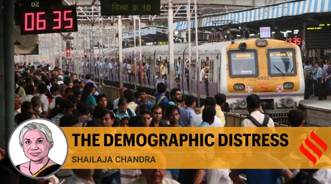 Passengers waiting for local train in Mumbai