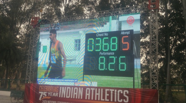 Sreeshankar breaks his own long jump national record (Twitter/AFI)