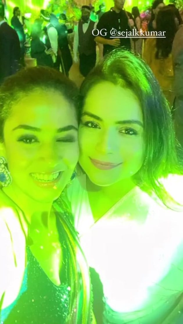mira rajput at a wedding