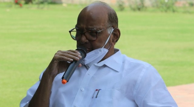 NCP chief Sharad Pawar addresses reporters at his residence in New Delhi on Sunday. (Express Photo: Prem Nath Pandey)