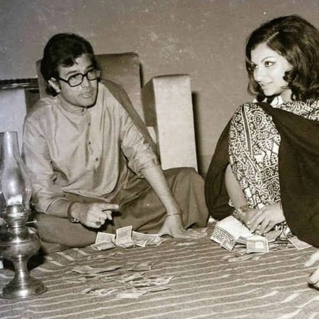Sharmila Tagore with actor Rajesh khanna.